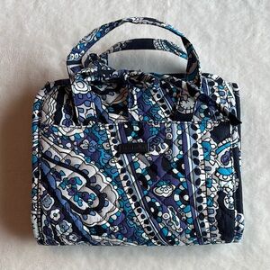VERA BRADLEY Hanging Travel Cosmetic Bag Deep Night Paisley Organizer EUC